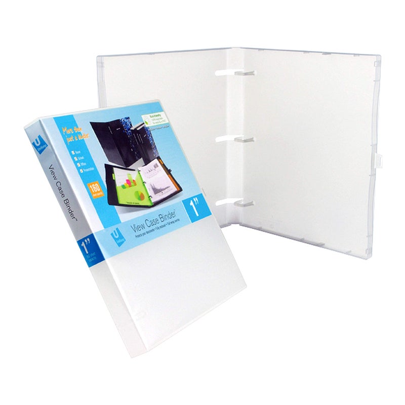 UniKeep 3 Ring View Binder - Binder Case is Fully Enclosed - Available in White, Clear, or Black and in Various Spine Widths (Pack of 3, Clear, 1.0 Inch) - Image 2